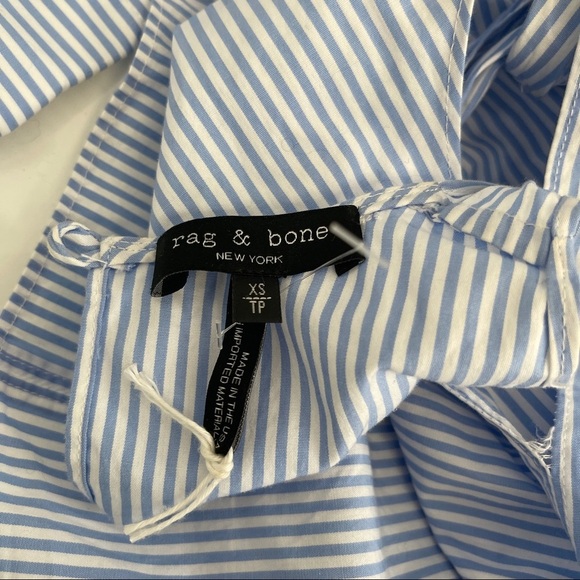 RAG & BONE Collingwood Top Striped Blue Size XS - Picture 7 of 7